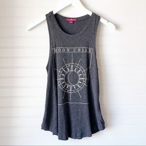 Peaceful Warrior Moon Child Tank Top EUC